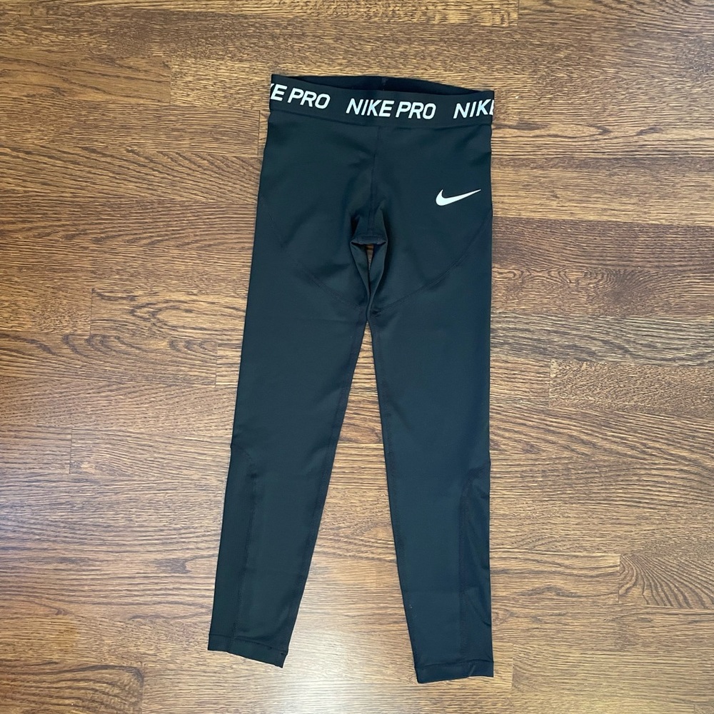 Nike Pro Big Girls Dri-Fit Tights - size small